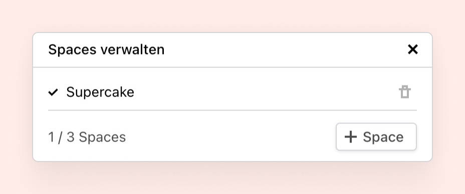 Mehr Spaces in Cakedesk hinzufügen